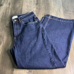 Mango Women's Ankle-Length Jeans in Dark Blue